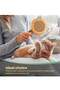 Self-Cleaning Pet Grooming Brush, Removes Tangles & Loose Hair for Cats, Orange - 3