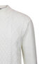 Ecru Regular Fit Jacquard Quarter Turtleneck Sweater - 3