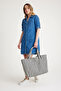 Premium Cotton Woven Women's Colorful Striped Beach Bag / Shoulder Bag - 6