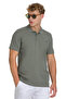 Olive Green Regular Fit 100% Cotton Polo Collar T-Shirt