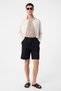 Black High Waist Pleated Men's Shorts - 2