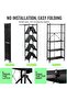 SKY-TOUCH Foldable Storage Organizer 5 Tier, Storage Shelves Kitchen Cabinet Storage Rack, Shelf Storage Multipurpose Rack for Living Room Bedroom Kitchen Garage Black 71x34x175cm - 3
