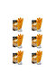 Protect Sport-10 Gloves, 6 Pieces, Latex Coated, 10XL, White-Yellow - 2