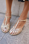 Jeroy Women's Gold Band 5 cm Heel Sandals - 6