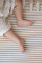 مجموعة ملاءات مطاطية من الموسلين للأطفال |   سلسلة الخط - بيج - 6