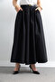 Women's Linen Belt Detailed Skirt - 4