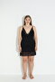 Women's Plus Size Strappy Lace Nightgown - B 18298 - 2