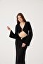 Long Sunlit Dress with V Neck Accessories Black - 4