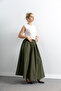 Women's Linen Belt Detailed Skirt