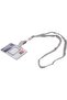 ID Pass With String, Name Badge, Inner core size: 85X53mm, Grey, 30 Pcs (E5744) - 3