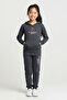 3-Piece Hooded Kangaroo Pocket Printed Girl's Tracksuit Set - 2