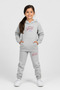 3-Piece Hooded Kangaroo Pocket Printed Girl's Tracksuit Set - 4