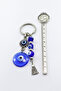 Handmade Glass Evil Eye Beaded Keychain, Gift Evil Eye Bag Ornament - 4