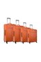 4 Pcs Travel Luggage Trolley Set suitcase for Business Travellers (16, 20, 24, 28) ORANGE.