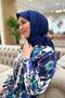 وشاح جاكار عرقي من الليوسيل - 3030350-921 - أزرق داكن - 2