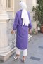 Summer Long Cotton Tunic Purple Hm2109 - 7