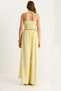 Women's Yellow Back Detailed Halter Neck Blouse Skirt Trouser Suit 5007 60283495 - 8