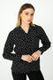Women's Viscose Long Sleeve Stylish Polka Dot Shirt 1500070 - - 3