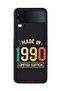 Samsung Galaxy Z Flip 4 Protective Case Cover Made In 1990 Limited Edition