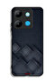 Infinix Smart 7 Protective Case Cover Squares Pattern On Cloth