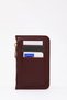 Burgundy Shk101 Faux Leather Card Holder Wallet with 6 Card Holders and Zippered Coin Compartment - 3