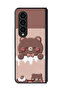 Samsung Galaxy Z Fold 4 Protective Case Cover Bear Strawberry