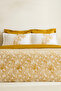 Orla 100% Cotton Double Duvet Cover Set Yellow