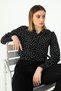 Women's Viscose Long Sleeve Stylish Polka Dot Shirt 1500070 -