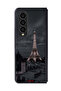 Samsung Galaxy Z Fold 4 Protective Case Cover Eiffel Tower In Night
