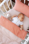 Mother's Side Muslin Duvet Cover Set (60X100 cm) |   Line Series - Coral