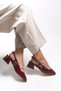 Elyelyrra Women's Heeled Shoes 0012127 Burgundy Patent Leather - 2