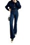Gipa Dark Blue High Waist Flare Jeans - 3
