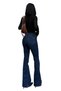 Starp Women's Dark Blue Lycra High Waist Spanish Leg Jeans - 3