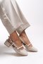 Elyelyrra Women's Heeled Shoes 0012127 Beige Patent Leather