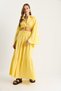 Women's Mango Tie-Detail Slit Wide-Sleeve Blouse Lined Long Skirt Set Dt251007 60283497 - 2