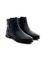 2050134K Women's Genuine Leather Buckle Blunt Toe Classic Short Boots - 2