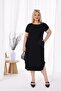 Plus Size Oversize Dress with Rope Strap Detail on the Shoulder - 2