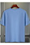 "Men's Summer Oversized Printed T-Shirt - Palm and Sunset Pattern" - 4