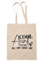 Cool Aunt Vibes Cool Aunt Vibes Printed Gift Organic Raw Cloth Bag