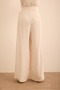 Woven Trousers with Metal Buckle Tie Detail at the Waist - 6