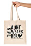 Aunt Special Meaningful Aunt Hala Printed Gift Organic Raw Cloth Bag