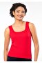 Women's Ribbed Look Thick Strap Basic Undershirt