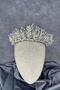 Silver Gray Elisa Design Beaded Bridal Henna Crown Hair Accessory - 5