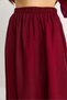 Women's Burgundy Bat Sleeve Crop Slit Detail Skirt Muslin Set 9280-1 60283504 - 7
