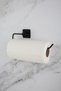 Black Bathroom Shower Rack Square Towel Holder Outdoor Adhesive Toilet Paper Holder Solo Napkin Holder 4-Piece Bathroom Set - 4
