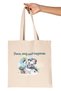 Peace Woof Dogs Dog Lover Printed Gift Organic Raw Cloth Bag