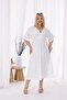 Double Breasted Neckline Elastic Waist Dress - 6