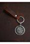 Premium Vegvisir Compass Design Real Leather Keychain - 3
