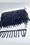 Black Crystal Bead Embroidered Fringe Tassel Ribbon - 6