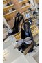 Women's Shoes with Stone Ribbon Detail - 5